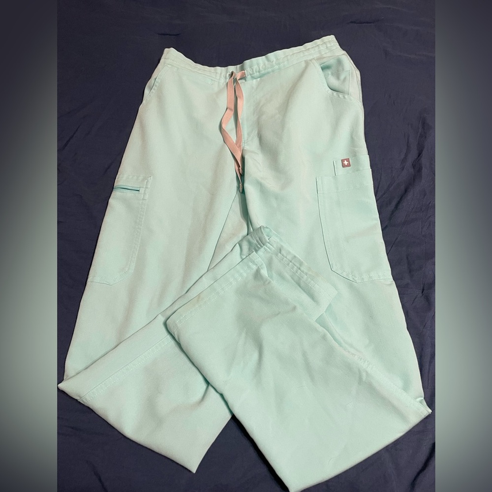 Fresh aqua drawstring pants